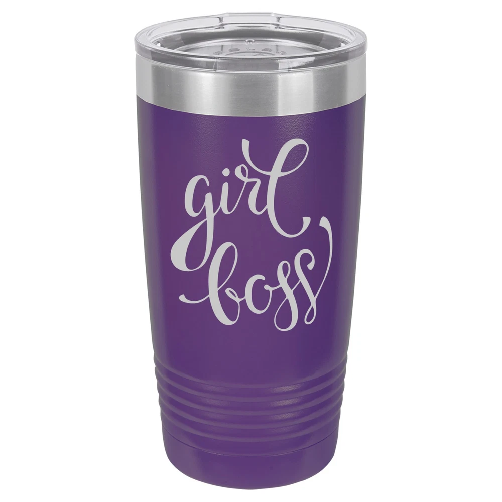 Tumbler 20oz 30oz Travel Mug Cup Vacuum Insulated Stainless Steel Girl Boss