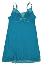 Victoria's Secret Sleep Lace Nightgown Camisole Teddy Pajama Teal M, X-Lg NWT