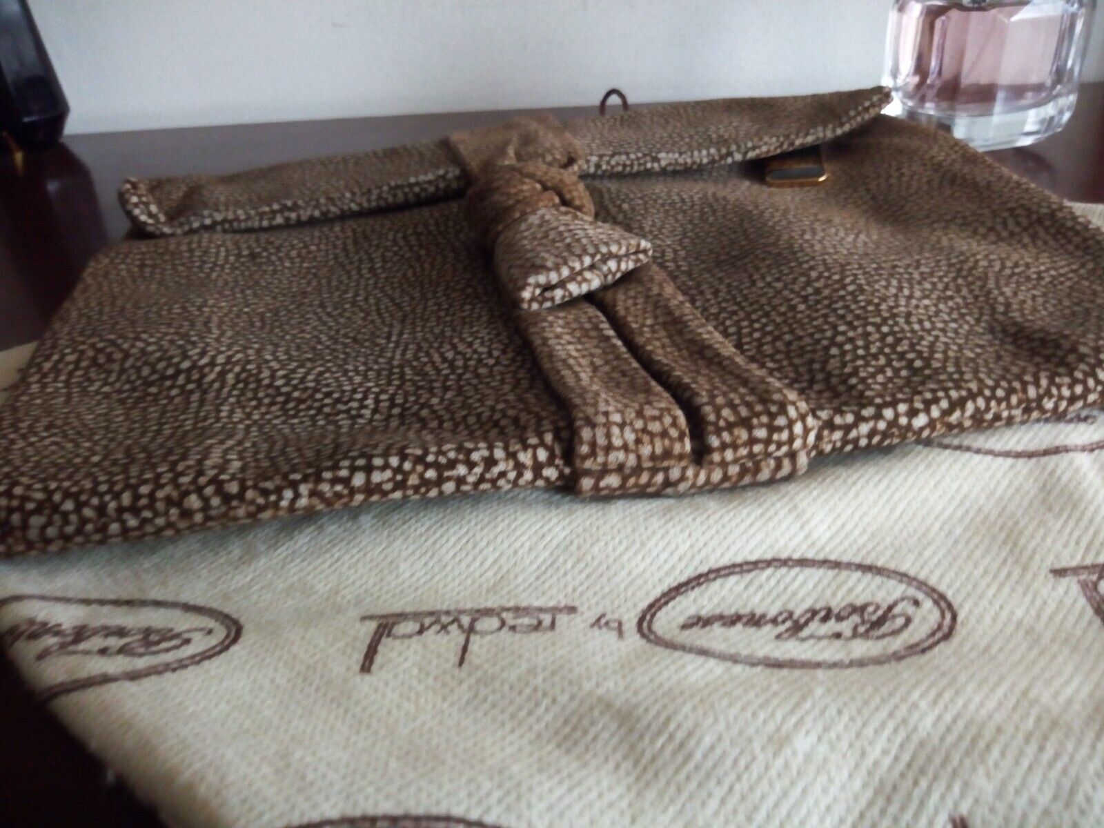 BORBONESE Vintage originale - borsa Handbag quail pattern Pochette Party bag