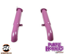 Flowtech Purple Hornie Collector 3-hole Jeep Header Mufflers 50232flt Pair New Flowtech Purple Hornie Collector 3-hole Jeep Header Mufflers 50232flt Pair New