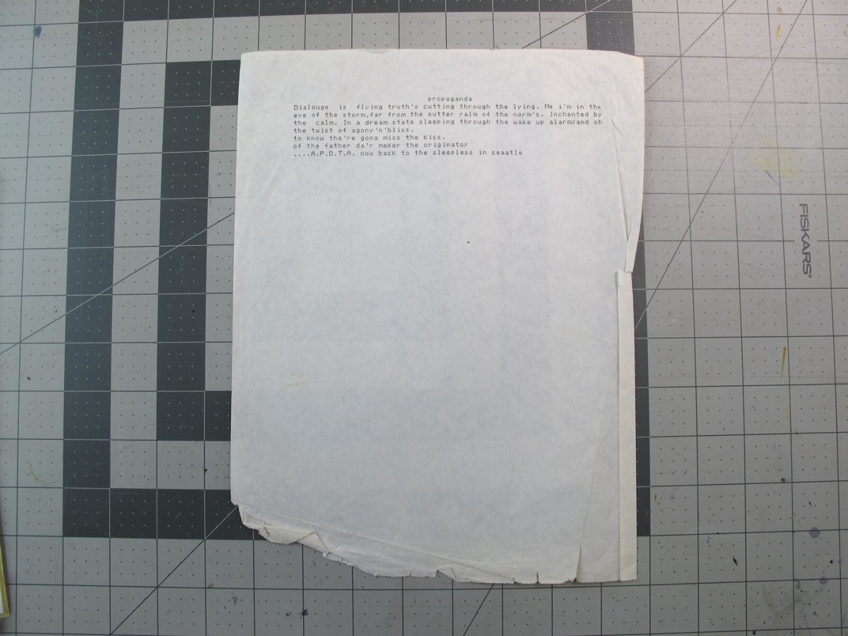 vtg rap hip hop Rhyme Syndicate handwritten original lyrics Nat the