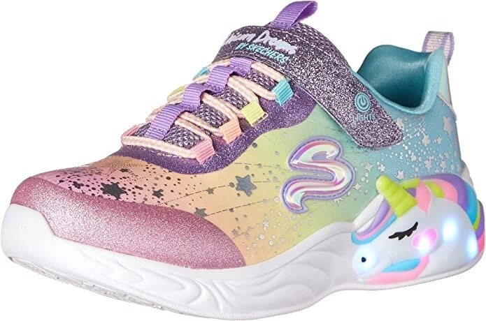 Skechers Unicorn Storm | Silver/Light Pink | Childrens Trainers | Fruugo US