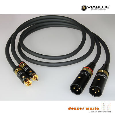 ViaBlue 2x 1m Adapterkabel NF-S1 T6s / XLR Cinch male / High End mit Bestnote