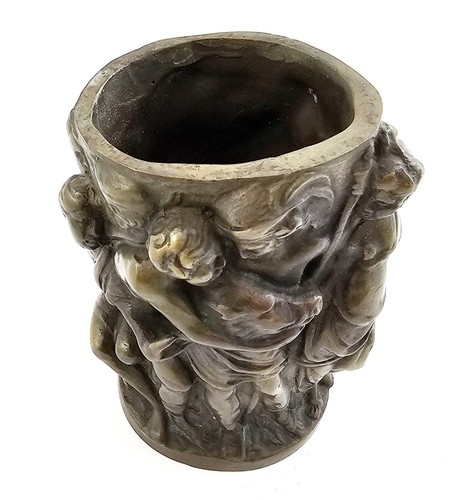 Solid Bronze Figural Greek Vase - Small Bronze Vase - Picture 4 of 7