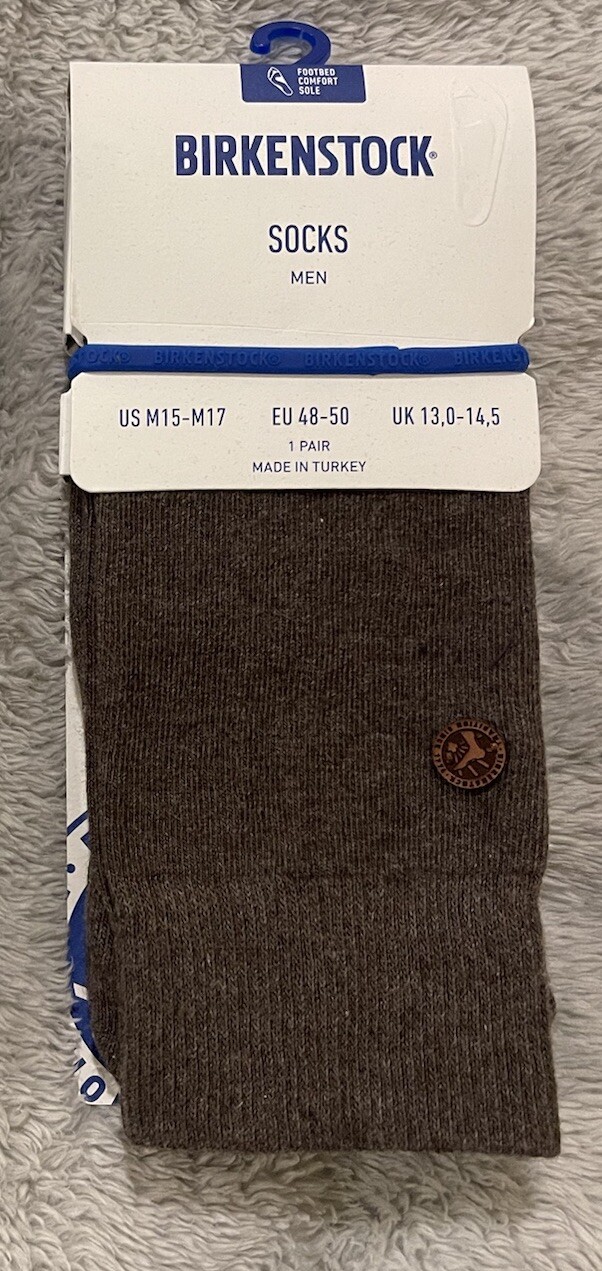 SAOLA Birkenstock plantare suola comoda calze uomo US M15 M17 1 paio marrone melange