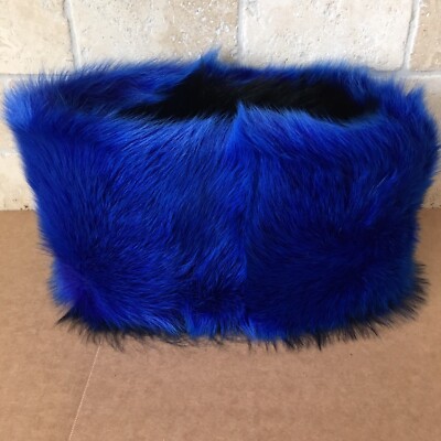 UGG WOMEN O/S 17388 REVERSIBLE ELECTRIC BLUE MULTI SHEEPSKIN SCARF