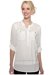 sheer chiffon long sleeve blouse