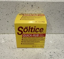 Soltice Quick Rub Quick-Rub Topical Pain Reliever 3 oz (85g) HTF