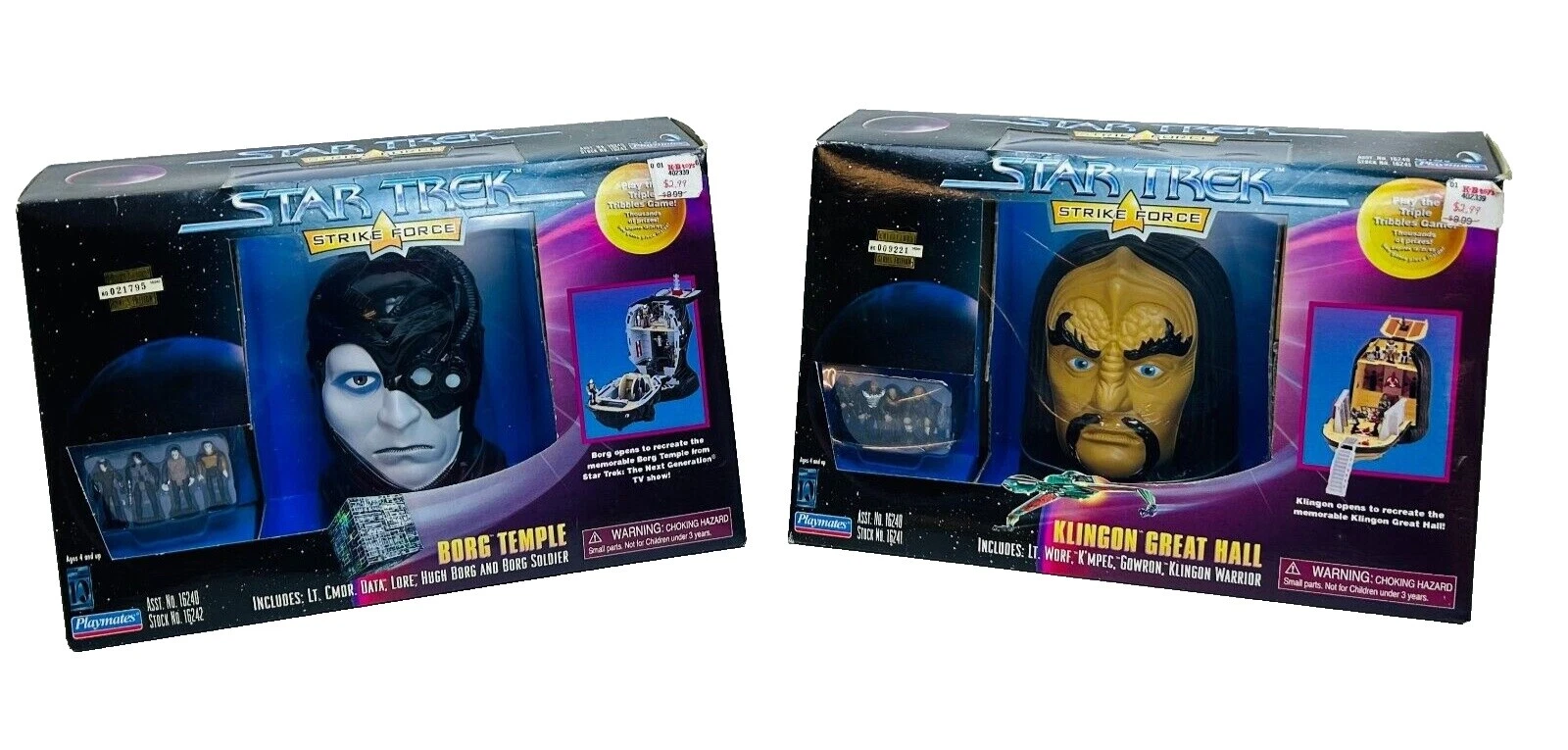 Figuras de acción Playmates Toys Klingon y accesorios