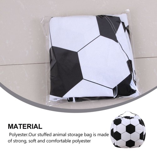 Football Storage Bag Stuffed Animal Bean Chair Kids Stuffable Zipper Beanbag - Picture 4 of 12