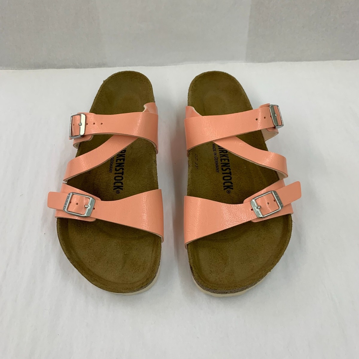 Birkenstock New w/ Box Salina Coral Peach Birko Flor Regular Width Select  Size