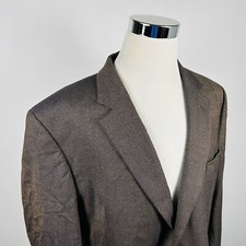 Jos A Bank 48R Sport Coat Brown Wool Bamboo Blend Two Button Lined Vented