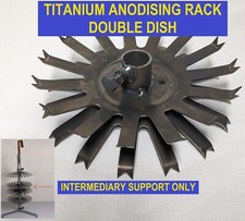 Anodizing Aluminum Double Rack Titanium 8.5" Disc Rack 15 Stations Legs