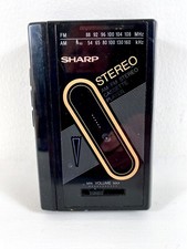 VINTAGE SHARP STEREO AM/FM CASSETTE PLAYER JC-130  BELT CLIP  FOR PARTS ONLY