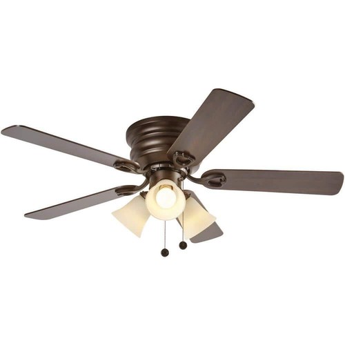 Ceiling Fan 44"W Reversible Blades w/ LED Light Kit, Indoor Oil Rubbed Bronze - Picture 6 of 12