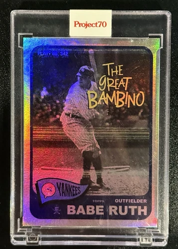 Babe Ruth Topps Project 70 #899 by The Shoe Surgeon LE Rainbow Foil 68/70 NY