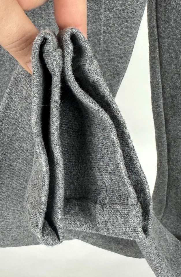 复古 90 年代打底裤小号炭灰色棉混纺弹力高腰最小 — 第 4/4 张图片