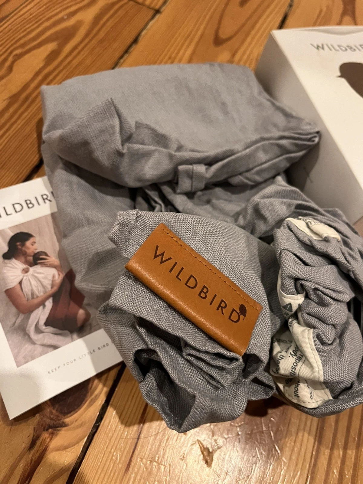 Wildbird Ring Sling Baby Carrier 100% Linen Minimalist gray black rings