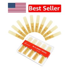 10 Pack of High Quality Bb Clarinet Reeds - Strength 3.0, Lightweight  Durable