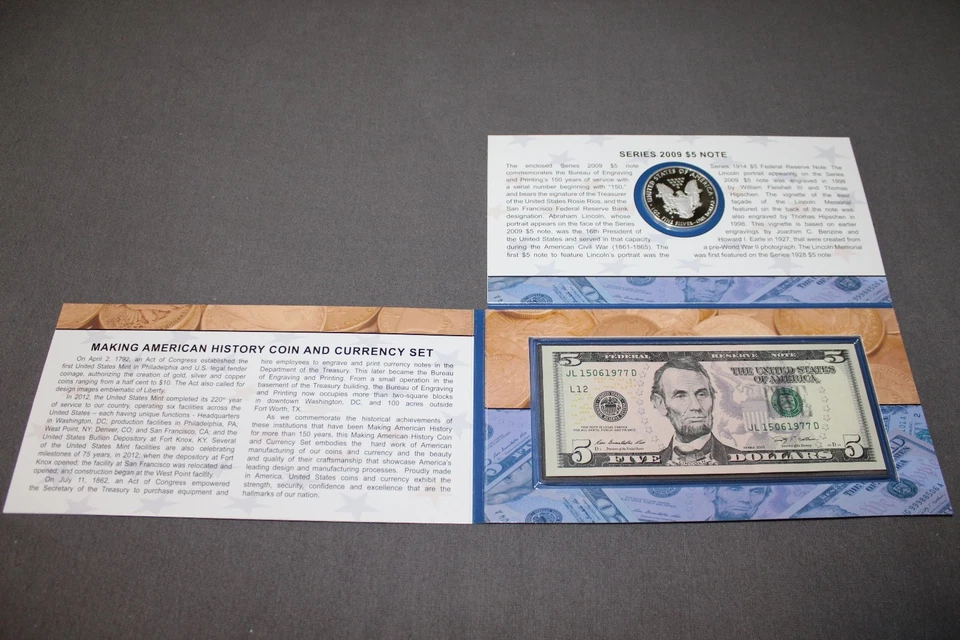 U.S. Mint 220 years Making American History Coin And Currency set 2012 free ship - Image 3 of 4