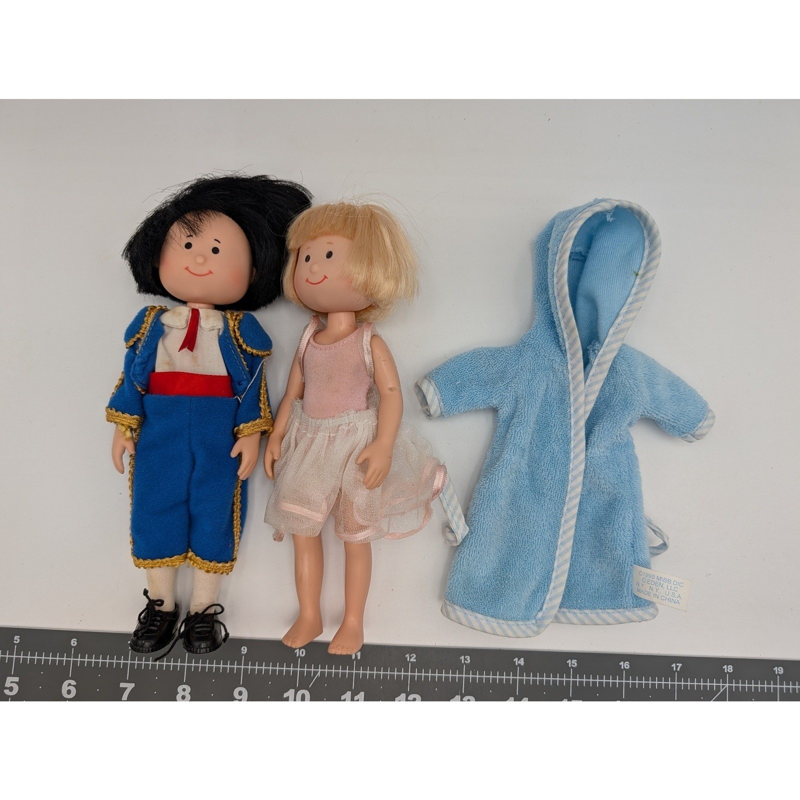 Eden Madeline Friends Nicole Pepito Doll Figure Blue Robe Lot READ Has Issues