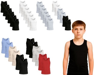 6er Pack Jungen Unterhemden Unterhemden weiche Baumwolle Tank Tops Kinder ärmellose Unterhemden
