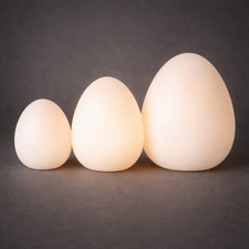 LED Porzellan-Ei in Weiß – stimmungsvolle Deko in 3 Größen