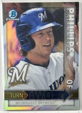 2016 Bowman #TT-PC Trent Clark / Brett Phillips Chrome Turn Two Brewers
