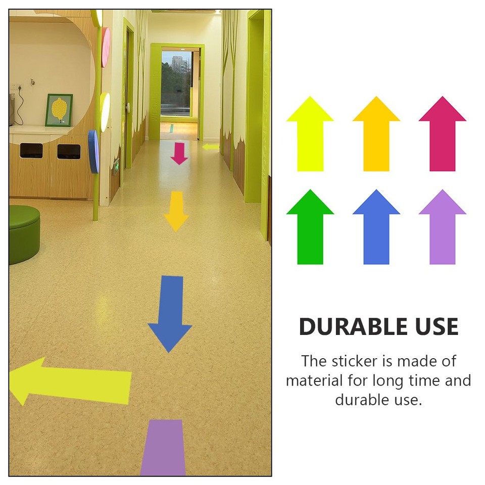 Reusable PVC Arrow Wall Stickers Colorful Floor and Stair Stickers for ...