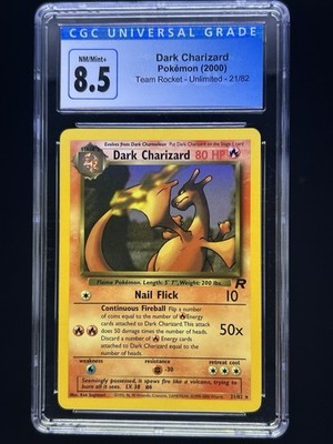 CGC 8.5 Dark Charizard 2000 Team Rocket 21/82 Pokemon Card psa | eBay
