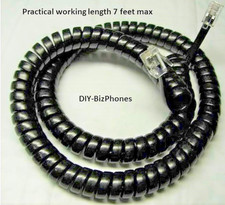 Black 12Ft Handset Cord AT T Trimline Phone CL2909 Princess Curly