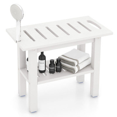 COSTWAY Shower Bench for Inside Shower Waterproof HDPE Bath Stool