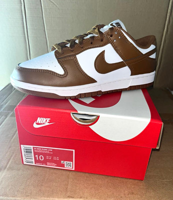 Nike Dunk Low Unisex Low Top Lace-Up Sneaker, Brown/White Leather IM6572 101