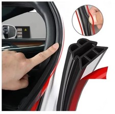 5M Car Door 3-Layer Rubber Seal Strip Sound Insulation Weatherstrip Accessories