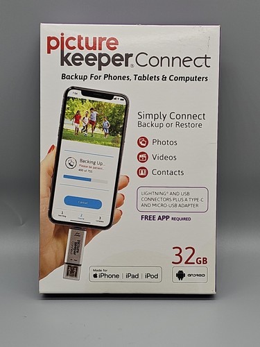 Picture Keeper Connect 32GB Photo Backup Drive iPhone Android Computer (New) - 第 1/6 張圖片