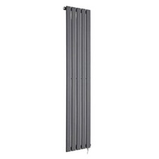 Electric Designer Radiators Anthracite Vertical Fixed Temp Flat Panel 1850mm(h)