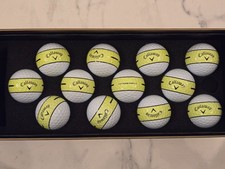1 Dozen Callaway Chrome Soft 360 - Yellow Stripe - 3A/4A / 12 balls