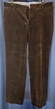 Polo Ralph Lauren Mens Corduroy Pants Size 34x32 Cords Brown Cotton 9B