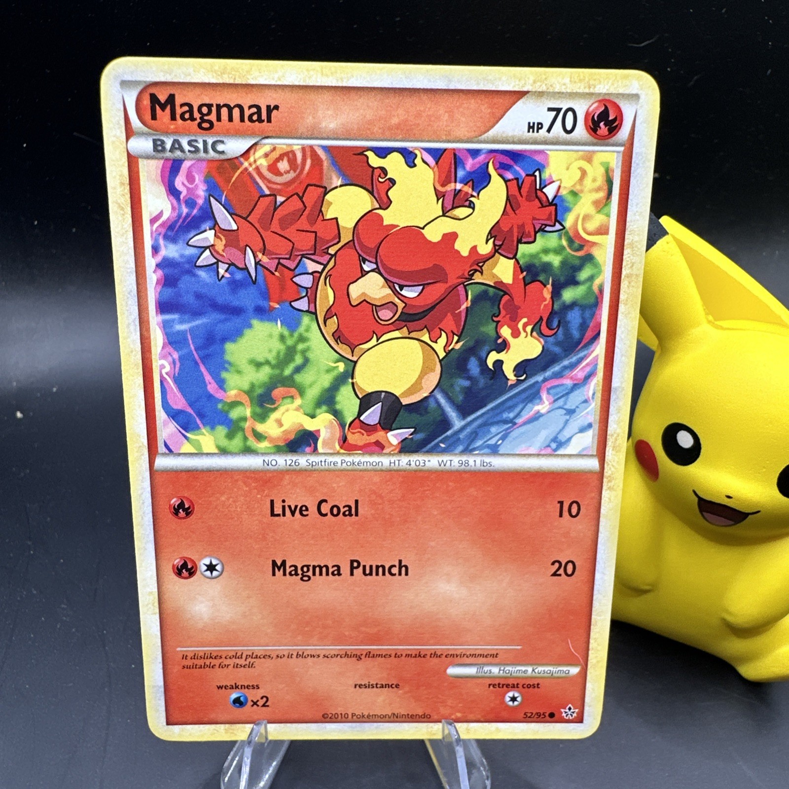 Pokemon Card HS Unleashed Card Magmar 52/95
