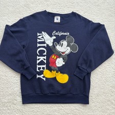 Vintage '80s Mickey Mouse California Crewneck Sweatshirt Size Medium Made in USA
