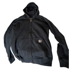 Carhartt Mens M Loose Fit Jacket 0J0140-M Medium Black Zip-Up Jacket Hoodie