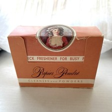 Vintage Papier Poudre Display Box 12 Booklets Oil Blotting Paper Makeup Rare