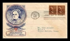 DR JIM STAMPS US COVER MARTHA WASHINGTON PRESIDENTIAL SERIES FDC SCOTT 805 PAIR