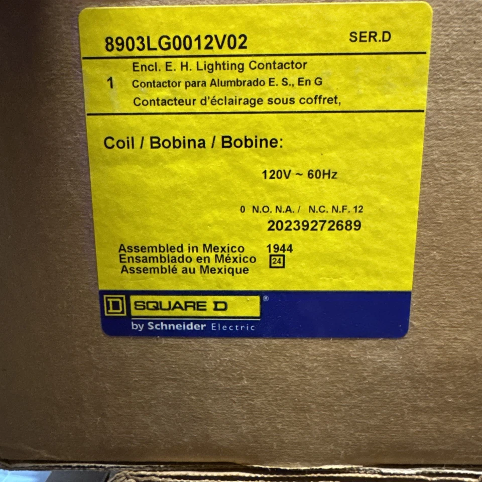 SQUARE D 8903-LG0012V02 Electronic Held 12 POLE LIGHTING CONTACTOR 120V COIL - Image 2 of 3