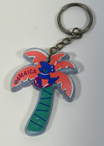 Jamaica Blue Leaf Tree Keyring Keychain - Afbeelding 1 van 3