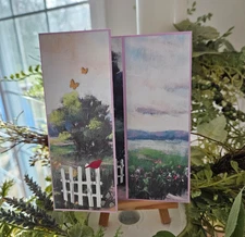 STAMPIN UP CARD KIT -LANDSCAPE WITH FENCE KIT MAKES 4 - 26.3