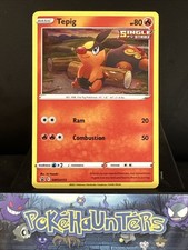 Pokemon Card Tepig SWSH172 Black Star Promo Cosmo Holo Rare Played
