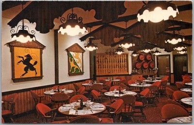 MADISON, Wisconsin Postcard ''FONDUE CHALET'' Restaurant Interior View 1971 Cancel