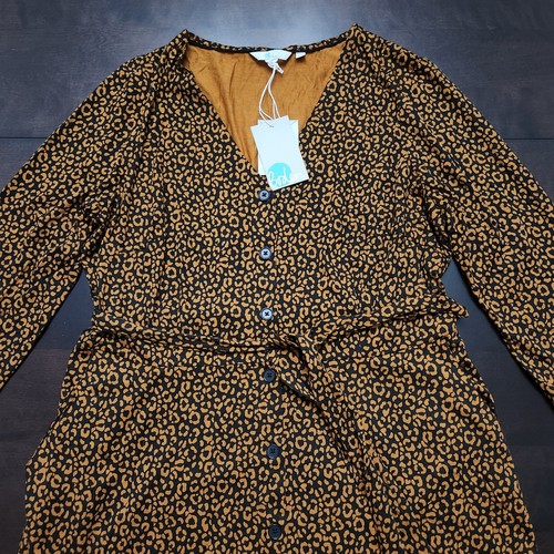 NWT Boden Fleur Jersey Leopard Midi Dress Size 14 L - Picture 2 of 5