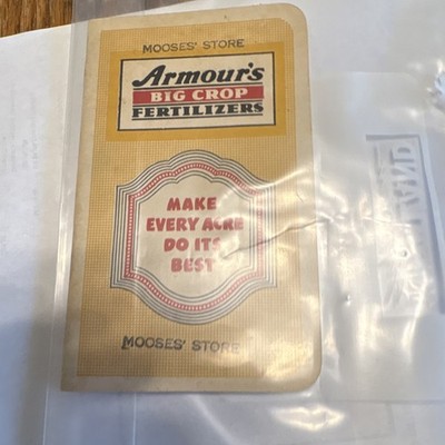 Armour's Big Crop Fertilizers Agriculture Label Yellow Red White